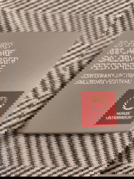 20€ Ασημένιο Αυστρίας 2020 για τα 100 χρόνια του φεστιβάλ Salzburger