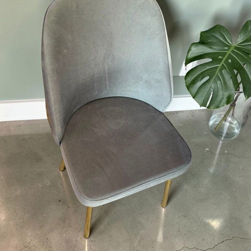 Dining Chair with Gold Metal Legs 50x90cm New