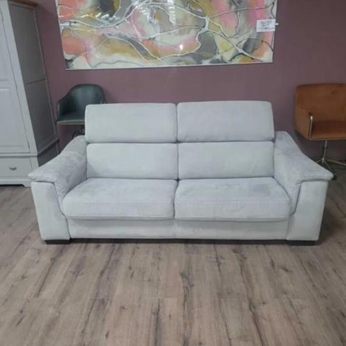 Gray fabric sofa three-seater with sleep function new