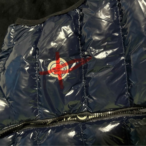Moncler men's vest new, black and blue, size S