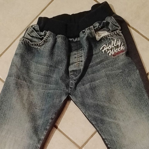 Boys' jeans-sweatpants hybrid used, size 122-128, blue