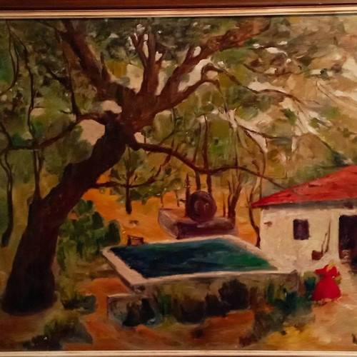 Oil painting Eleni Mania-Kolokotroni like new, unique artwork