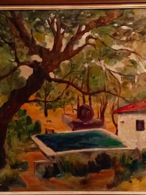 Oil painting Eleni Mania-Kolokotroni like new, unique artwork