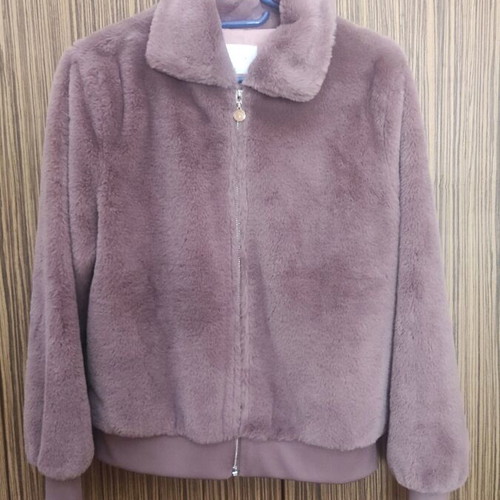 Women's short pink coat like new, size S