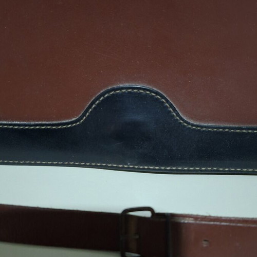 Women's leather shoulder bag used, handmade from high-quality leather