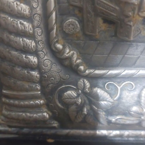 Silver religious icon The Last Supper, large size