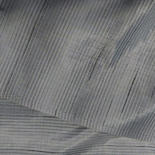 Thin silk fabric striped gray-white 1.50x1.50 m new