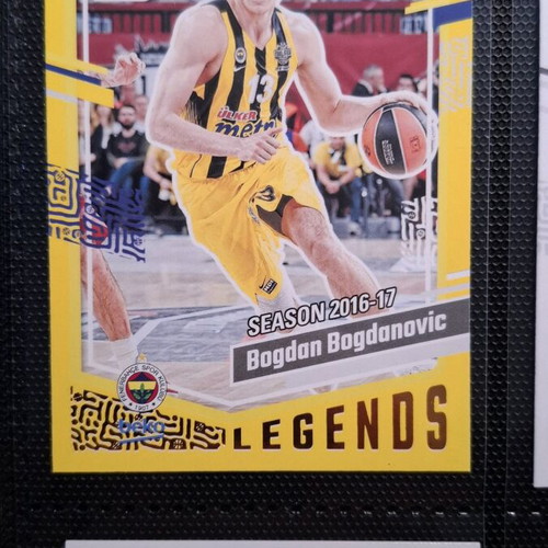 Bogdan Bogdanovic Fenerbahce Legends yellow flood parallel card 2016-2017 new