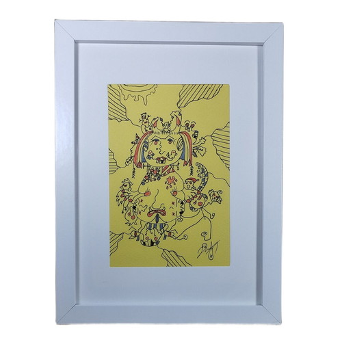 The Guardian of Knowledge Handmade framed artwork new