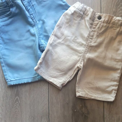 Orchestra toddler pants and bermuda shorts set, beige and blue