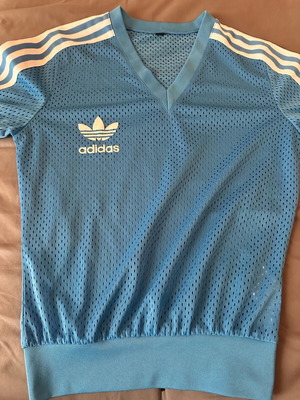 Adidas Retro Jersey Women's Top Blue Like New