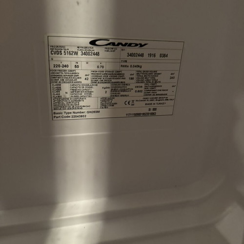 Candy refrigerator like new, height 1.60m, width 54cm