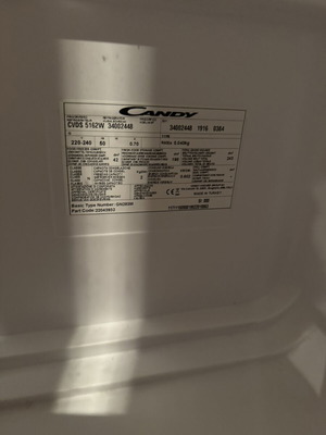 Candy refrigerator like new, height 1.60m, width 54cm