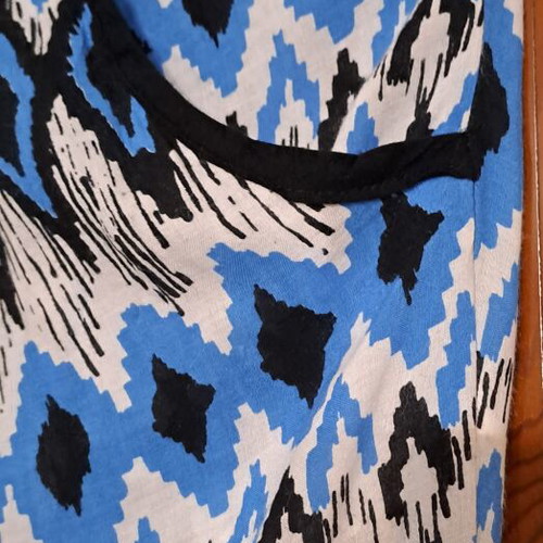 ZARA TRF Collection lightweight trousers with geometric Ikat print, size M