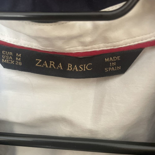 Zara shirt used, 3/4 sleeve, white and blue, sizes S and M
