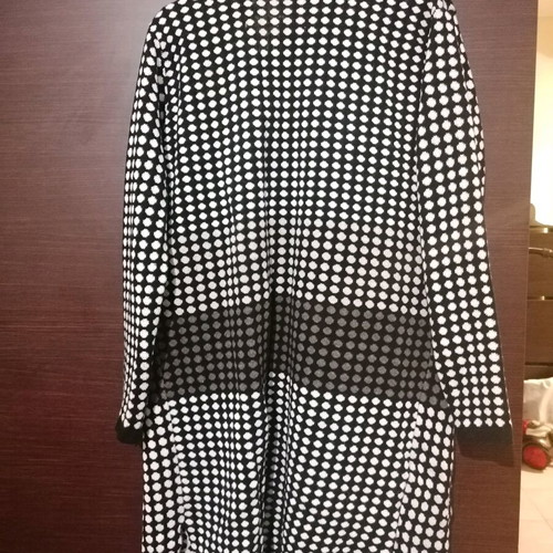 Long cardigan black and white like new, size L