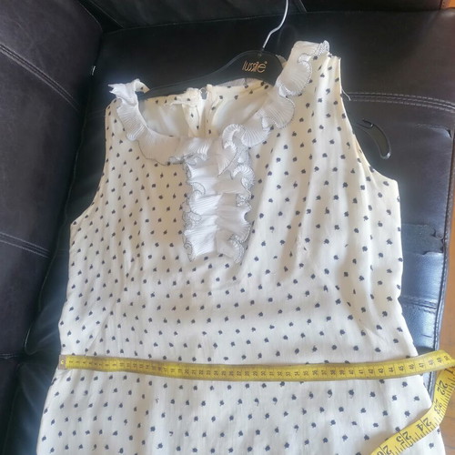 Vintage white sewn summer dress used