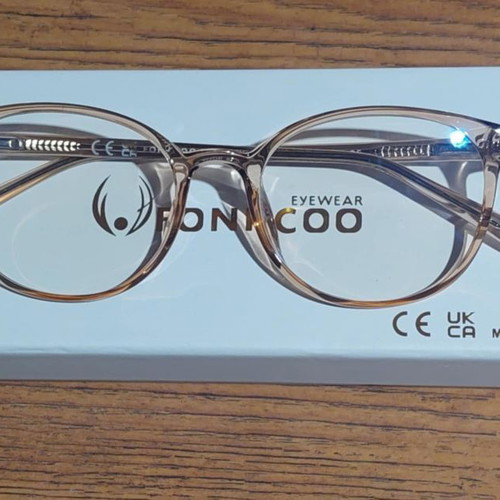 FONHCOO Computer Glasses new with blue light blocking and leather case