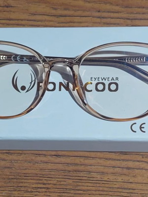 FONHCOO Computer Glasses new with blue light blocking and leather case