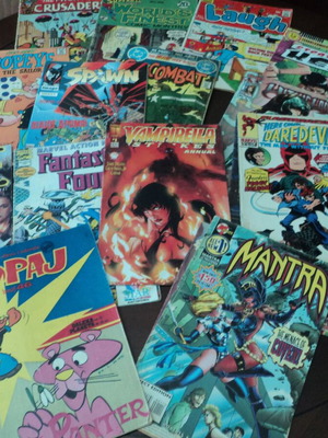 Foreign language comics used, pack of 17 issues