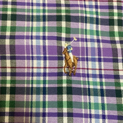 Ralph Lauren 90s Oxford shirt XXL green purple blocked with purple pony