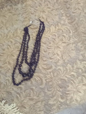 Black necklace like new with strands