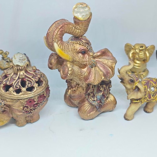 Collection of vintage aesthetic decorative elephants like new