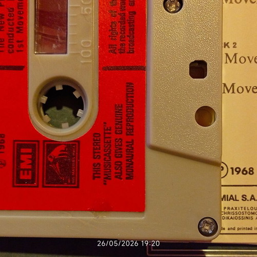 Classical music cassette tapes used, EMI 1961 and 1968 productions