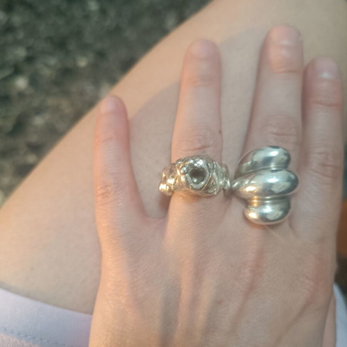 Handmade ring 925 silver no 52 in perfect condition