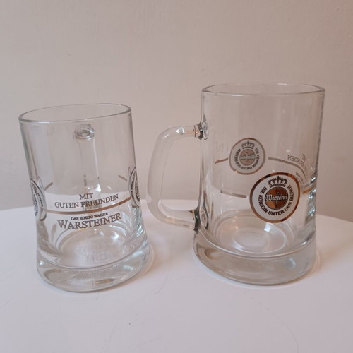 Warsteiner beer glasses 2 large 400ml new