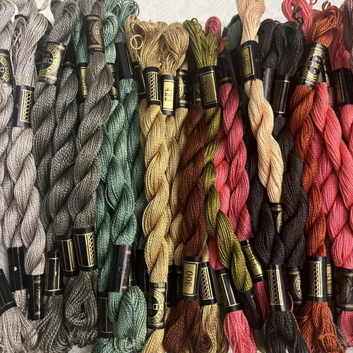 DMC Coton Perlé embroidery threads new, set of 60 colors
