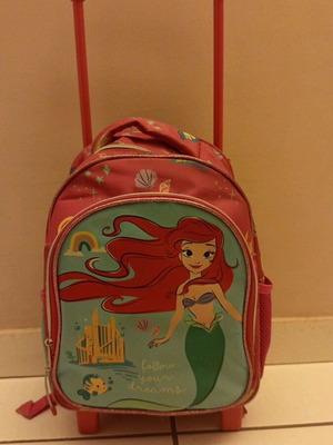 Disney Little Mermaid σχολική τσάντα τρόλεϊ σε ροζ