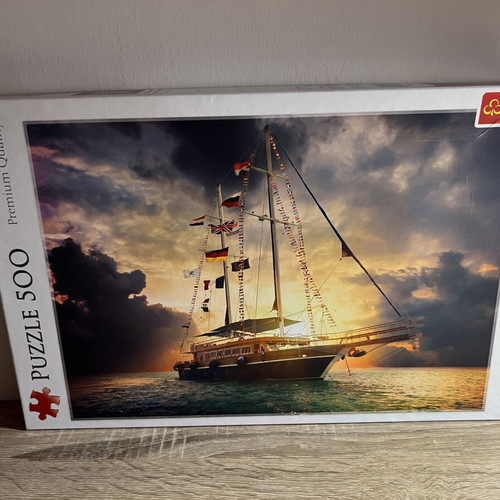 Trefl Puzzle 500 Pieces New, Sailing Ship at Sunset