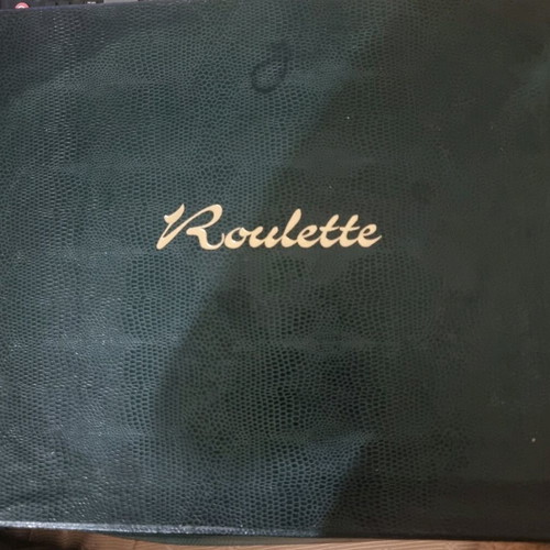 Vintage roulette like new, board game with chips and felt