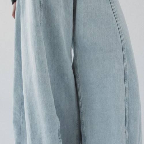 ZARA Jeans ZW Collection wide oversized high-waisted like new, size 36
