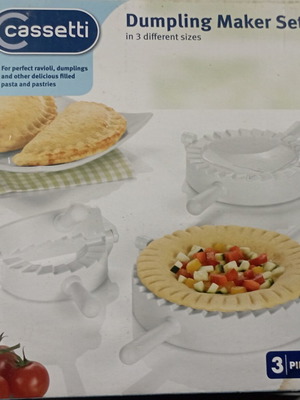 Cassetti Dumpling Maker Set, 3 plastic forms