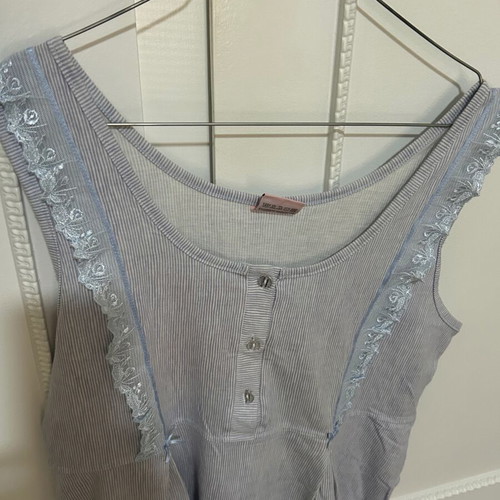 Maternity and nursing nightgown like new, size M, white and blue