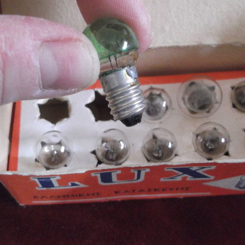 Vintage LUX car bulbs Greek made, like new, pack of 9