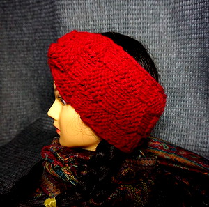 Χειροποίητη κορδέλα μαλλιών (Headband) σκακιέρα