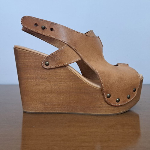 Antidoti Sara Zeppa Wooden Wedges Size 37 Like New