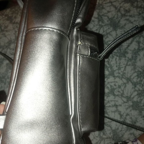 Bershka backpack bag like new, silver