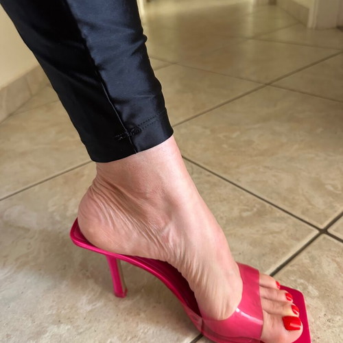 Zara vinyl mule shoes with high heels, limited edition, pink