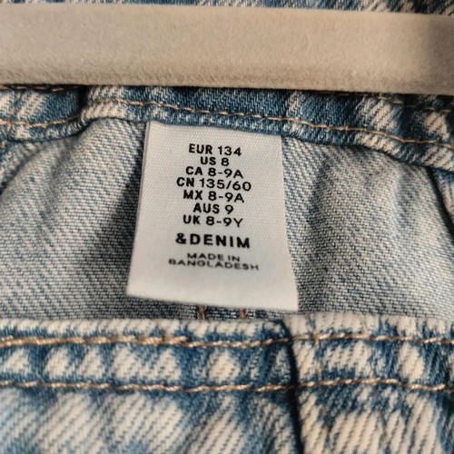 Zara denim playsuit for girls 9 years like new, light blue