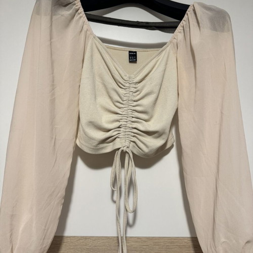 Shein top elastic, like new, beige, size M