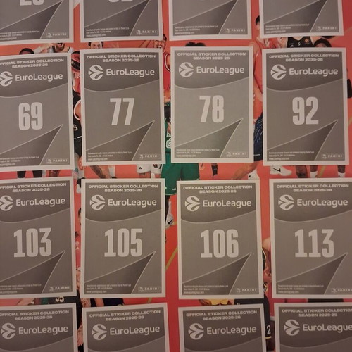 Panini Euroleague 2025-2026 sticker order like new