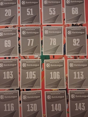 Panini Euroleague 2025-2026 sticker order like new