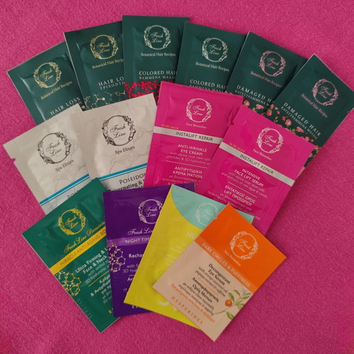 Fresh Line samples set new, 14 pieces for hair, face, body