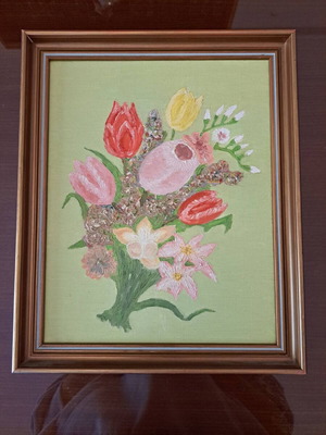 Flower oil painting used 40×30