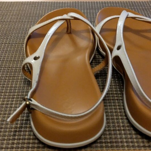 Hogan Sandals New, White Leather Size 37