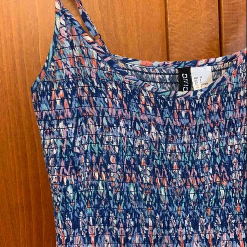H&M Divided Ethnic Aztec Mini Smocked Sundress Size EU 38 Like New